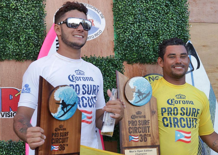 Finalistas do Corona Pro APSPR 2022, etapa do ALAS Pro Tour em Porto Rico, Middles, Isabela, Surf. Foto: Divulgação ALAS